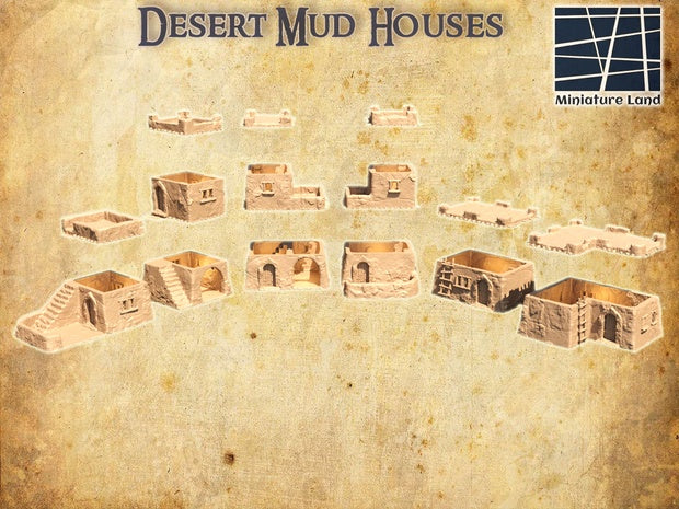 Desert Mud Houses Unpainted