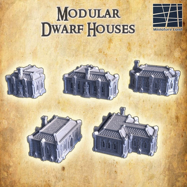 Dwarf Houses Unpainted