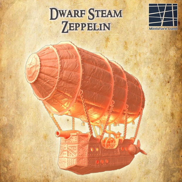 Dwarf Steam Zeppelin Unpainted