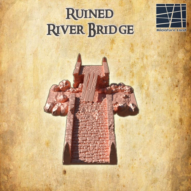 Ruined River Bridge Unpainted