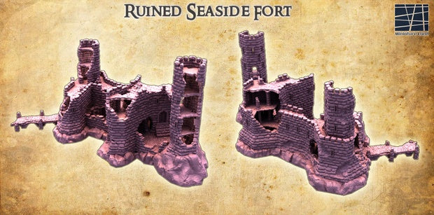 Ruined Seaside Fort Unpainted