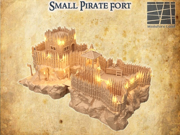 Small Pirate Fort Unpainted