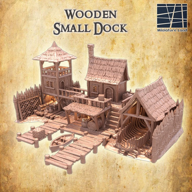 Small Wooden Dock Unpainted