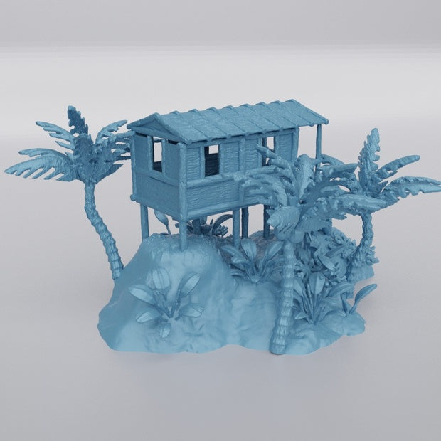 Small island hut Unpainted