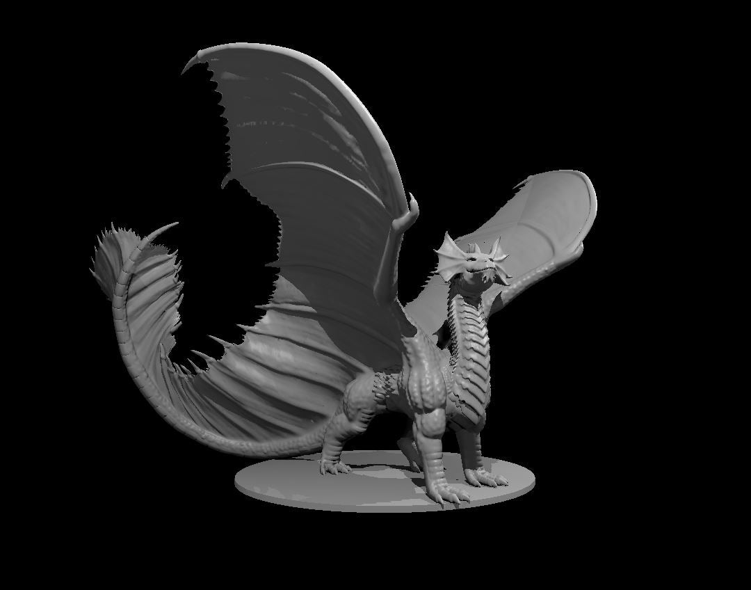 Ancient Brass Dragon miniature model for D&D - Dungeons and Dragons, Pathfinder and Tabletop RPGs