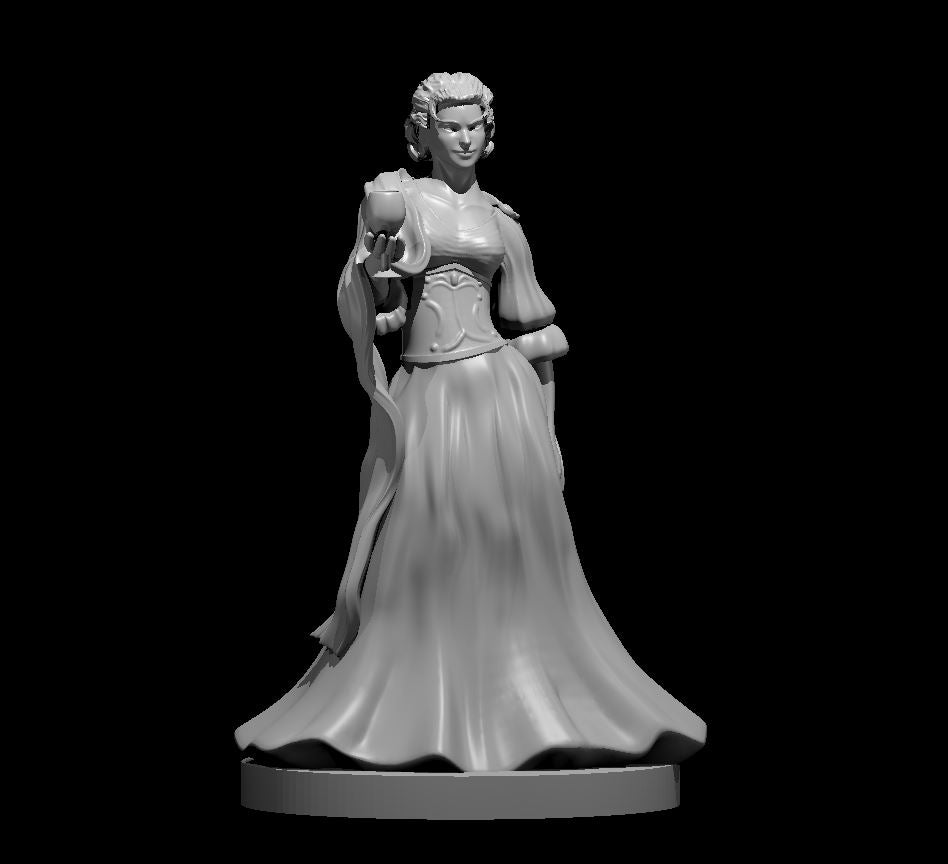 Noblewoman miniature model for D&D - Dungeons and Dragons, Pathfinder and Tabletop RPGs