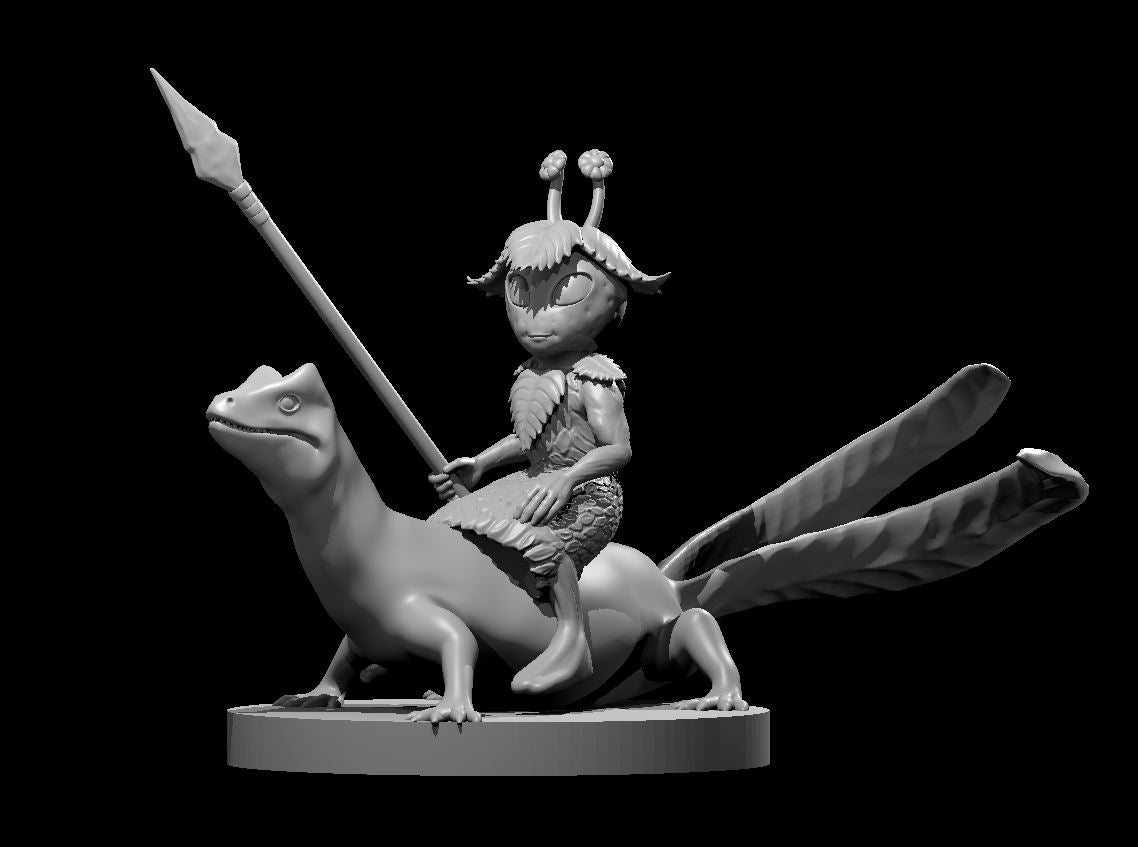 Leshy Cavalier miniature model for D&D - Dungeons and Dragons, Pathfinder and Tabletop RPGs
