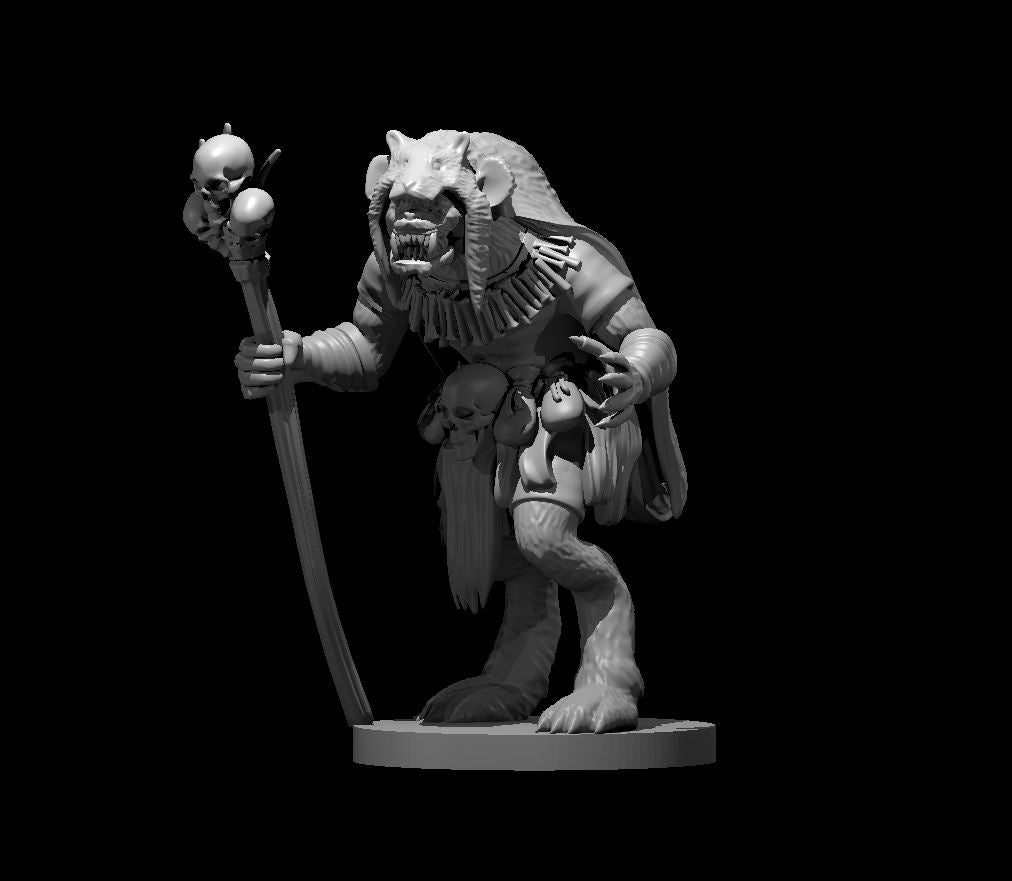 Gnoll Fang of Yeenoghu miniature model for D&D - Dungeons and Dragons, Pathfinder and Tabletop RPGs