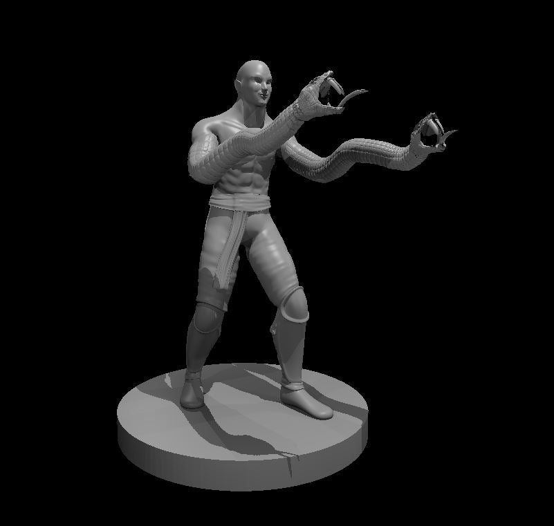 Yuan Ti Malison Type 2 miniature model for D&D - Dungeons and Dragons, Pathfinder and Tabletop RPGs