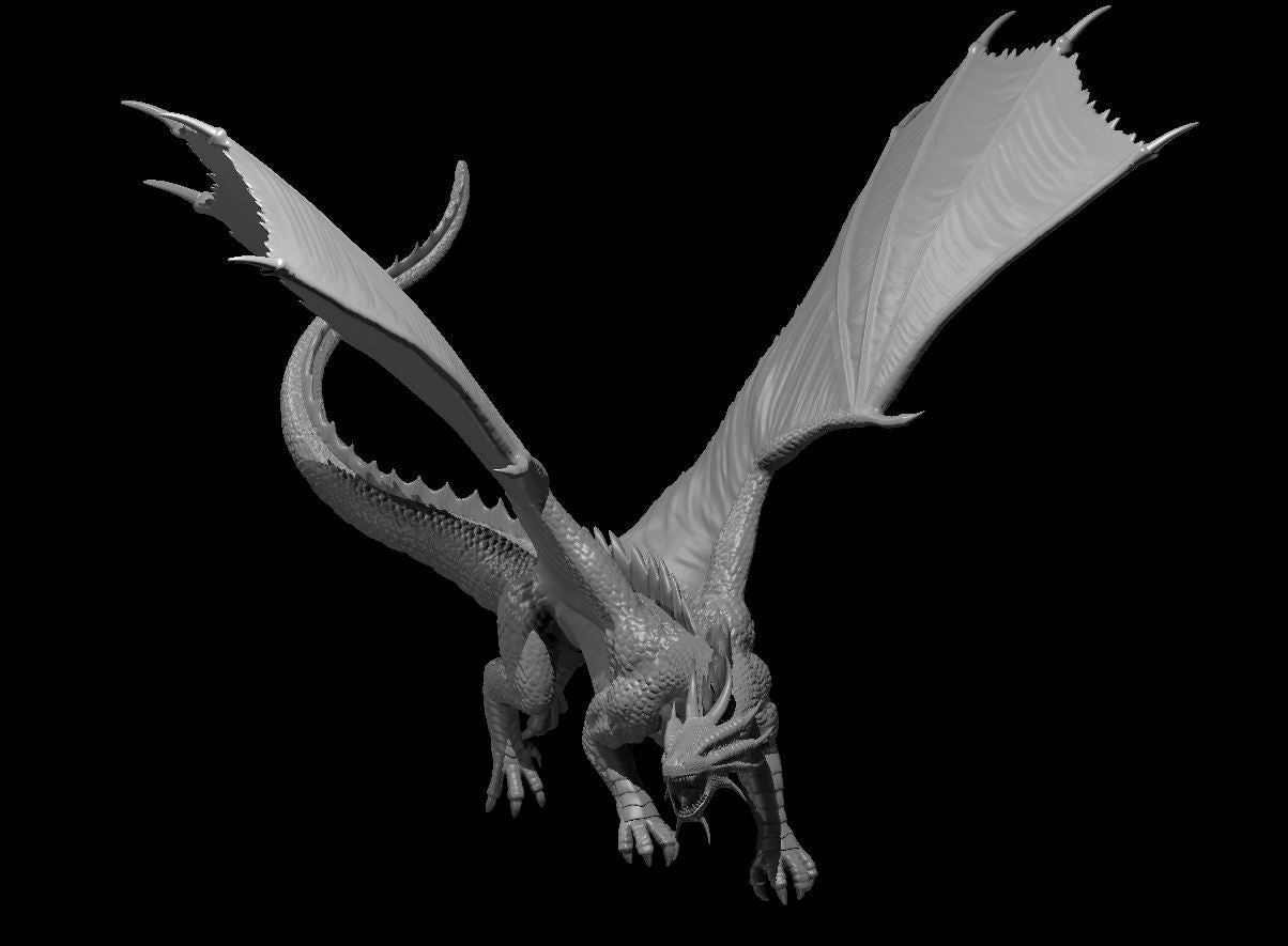 Bronze Greatwyrm miniature model for D&D - Dungeons and Dragons, Pathfinder and Tabletop RPGs