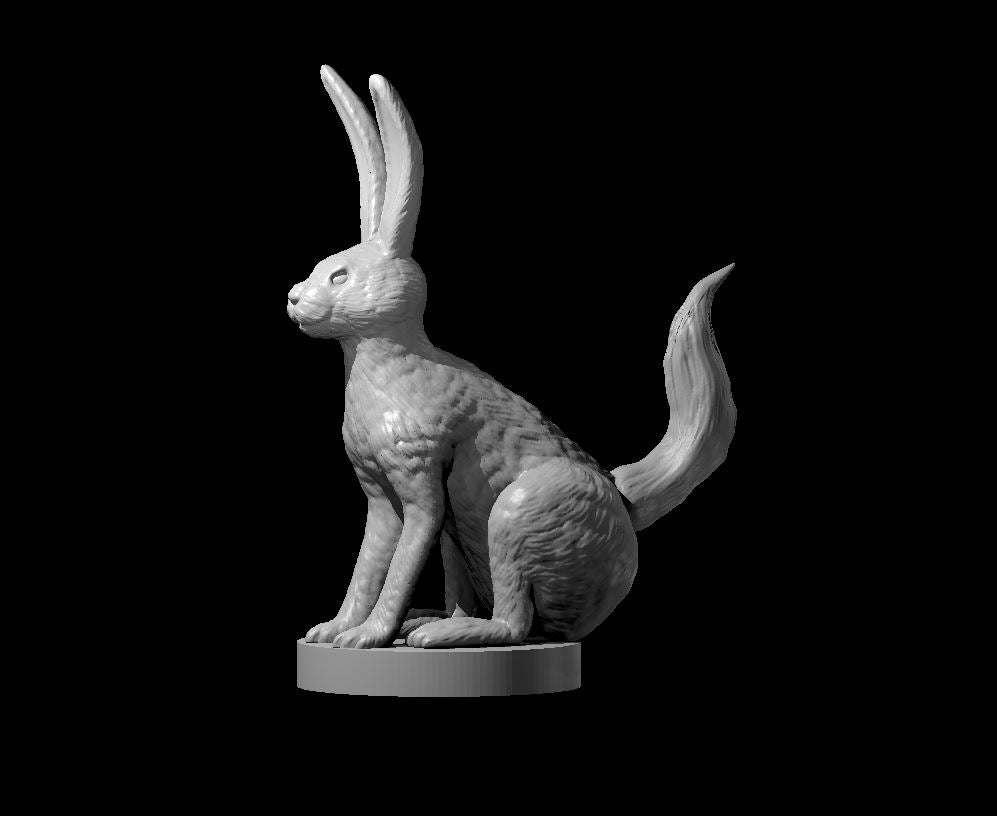 Long Tail Jack Rabbit miniature model for D&D - Dungeons and Dragons, Pathfinder and Tabletop RPGs