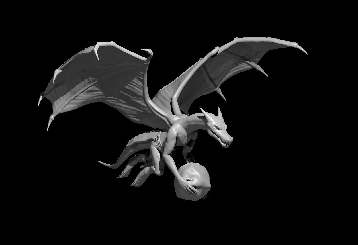 Winged Kobold miniature model for D&D - Dungeons and Dragons, Pathfinder and Tabletop RPGs