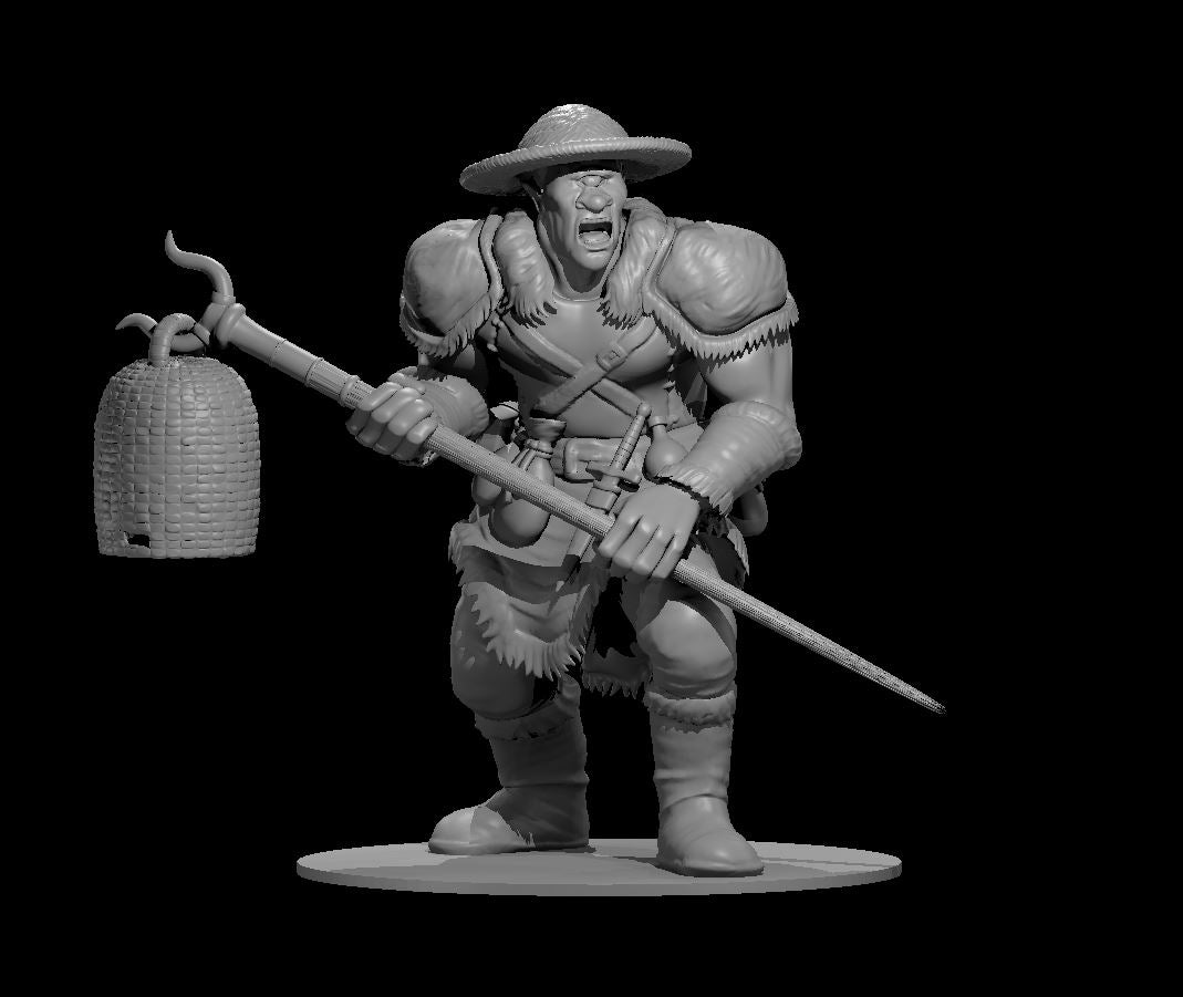 Mudlump the Cyclops Beekeeper miniature model for D&D - Dungeons and Dragons, Pathfinder and Tabletop RPGs