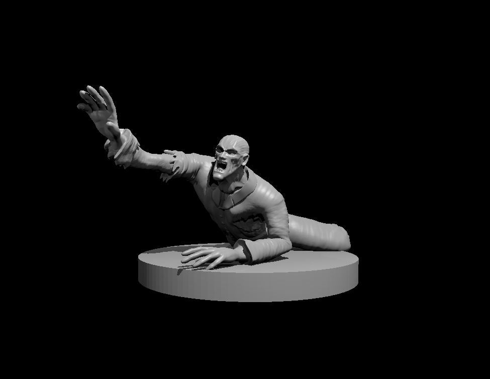 Zombie Male Pose 3 miniature model for D&D - Dungeons and Dragons, Pathfinder and Tabletop RPGs