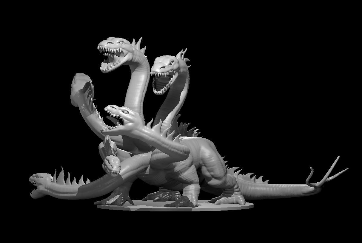 Hydra miniature model for D&D - Dungeons and Dragons, Pathfinder and Tabletop RPGs