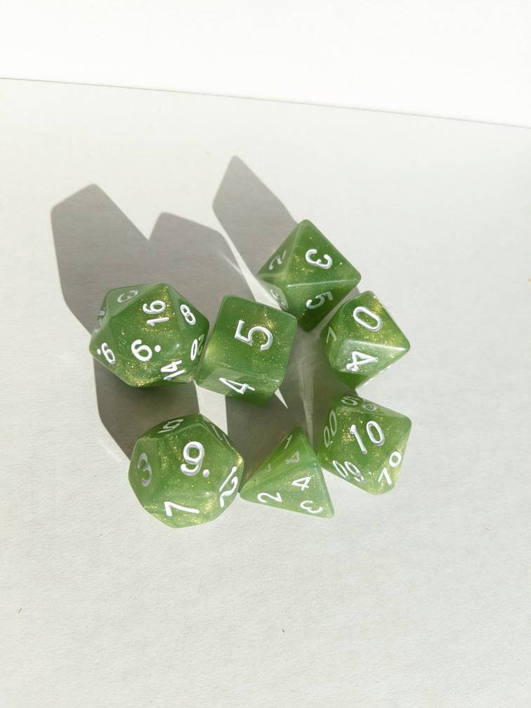 Faerie Fire Glitter Dice Set