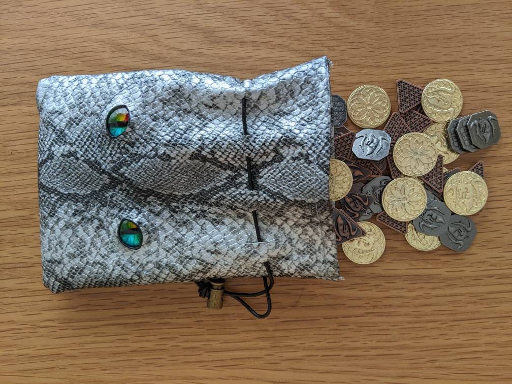 Real Metal Coins with Dragon Design for D&D TTRPGS LARP Set