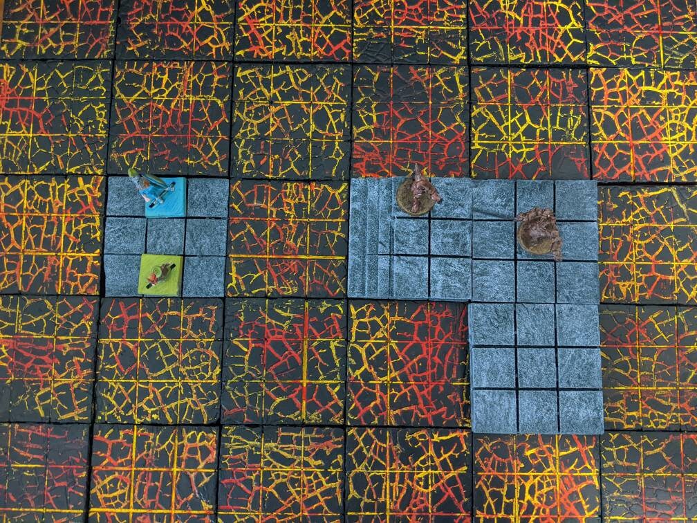 Infernal Volcano Modular Magnetic Tiles for Dungeons and Dragons/ Wargaming/ TTRPGs