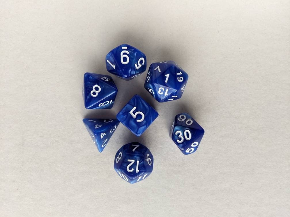 Deep Sea Blue Dice Set