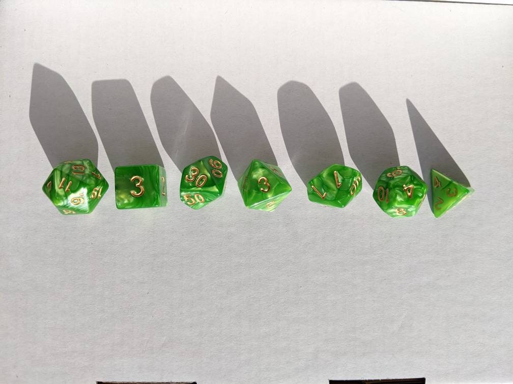 Light Green Dice Set