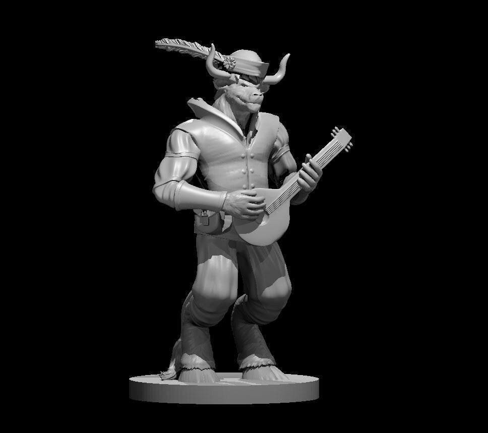 Minotaur Bard Miniature