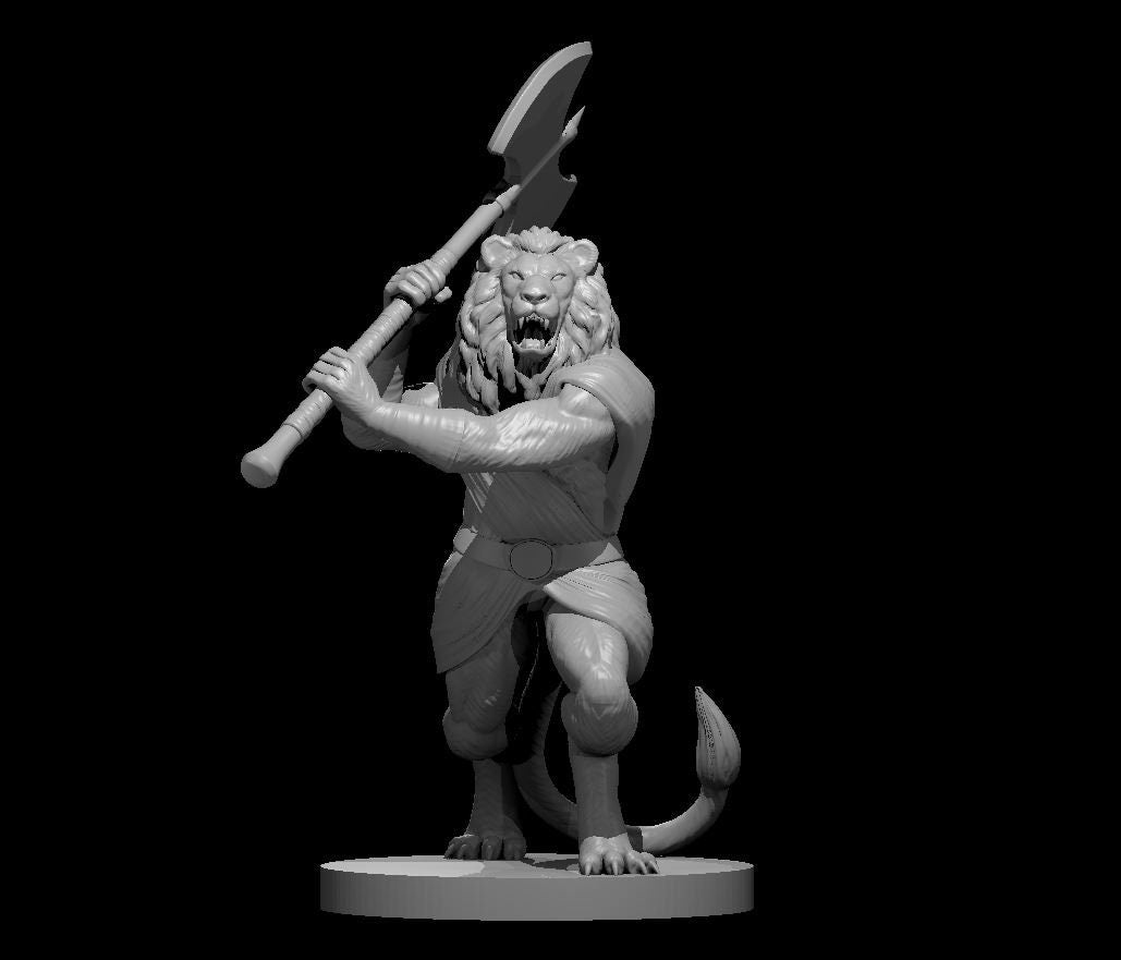 Leonin Barbarian Miniature