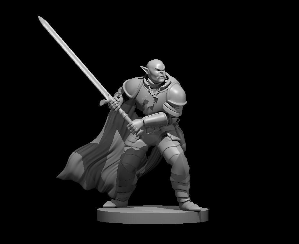 Half Orc Paladin Miniature