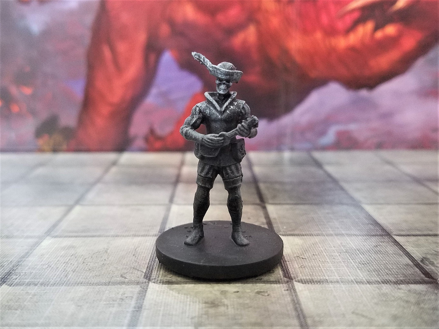 Skeleton Bard Miniature