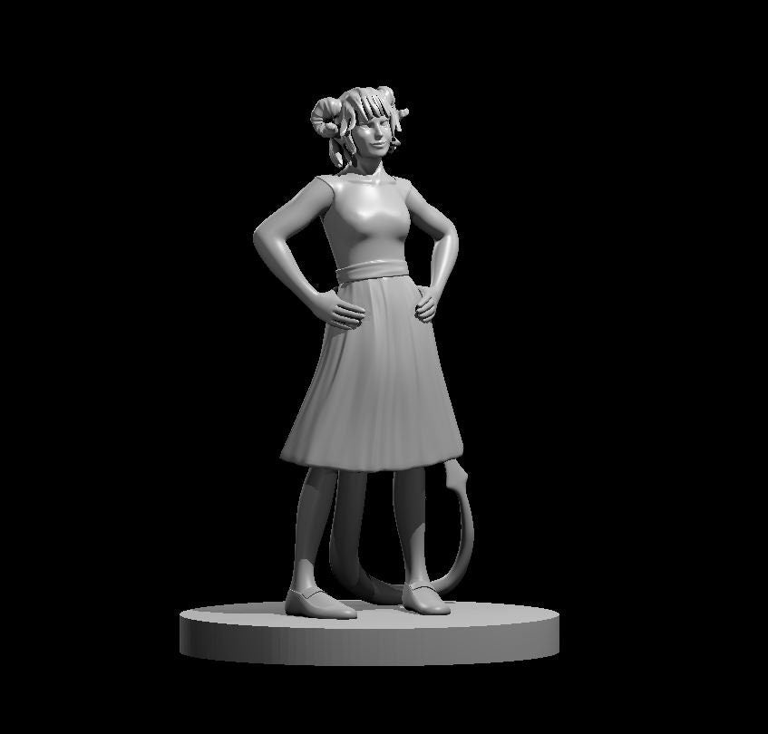 Female Tiefling Miniature