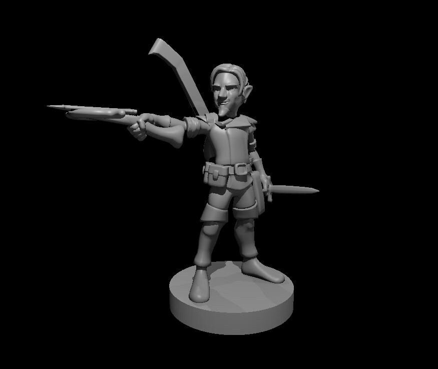 Gnome with Crossbow Miniature