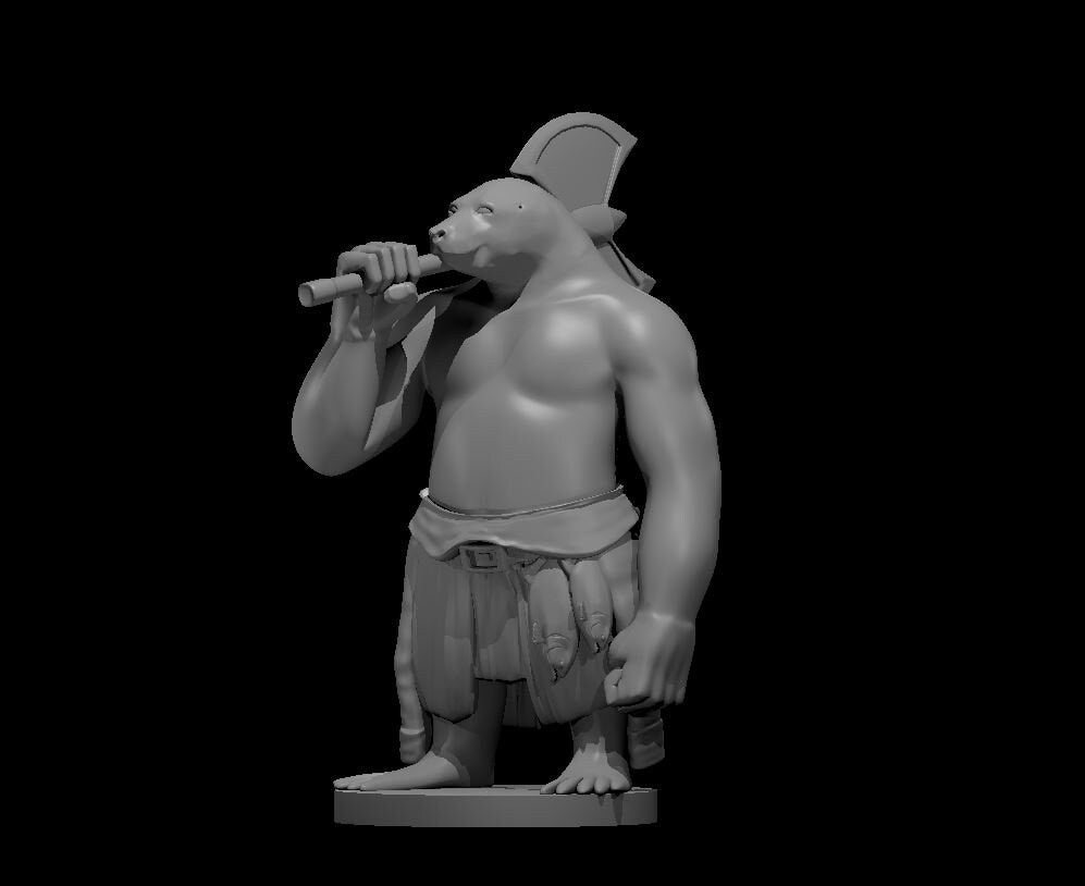 Sealfolk Barbarian Miniature
