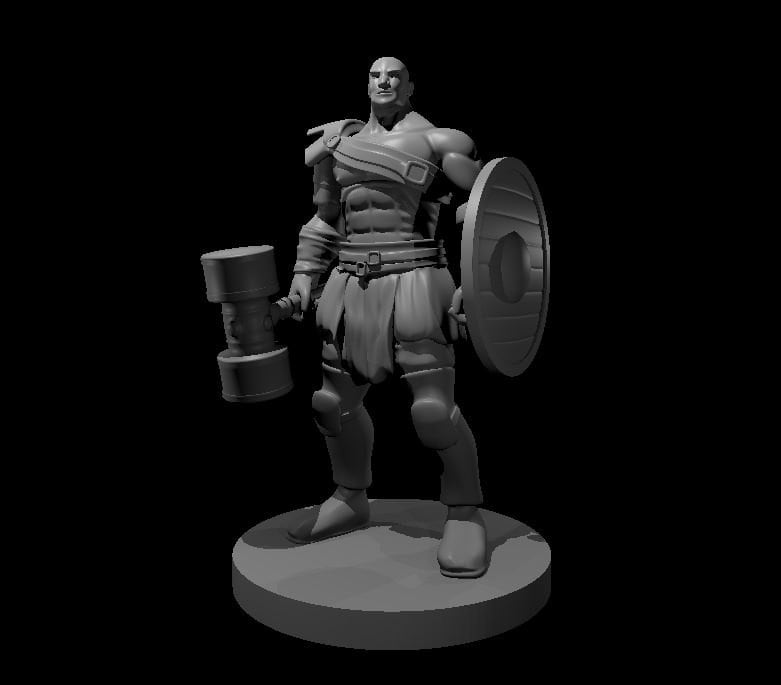 Goliath Barbarian with Shield Miniature
