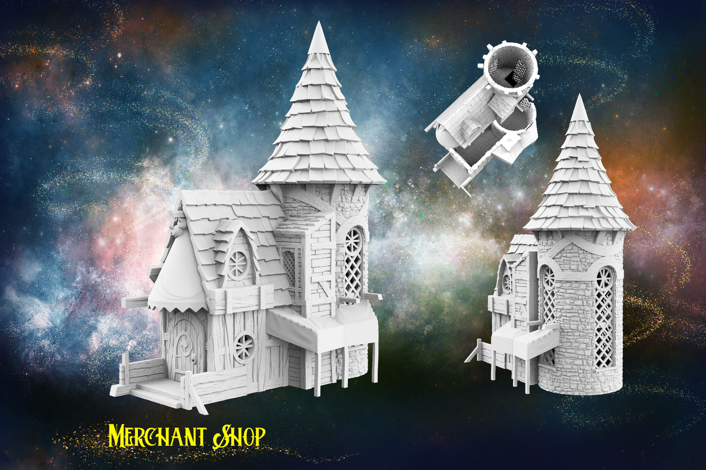 3D Printed Merchant Shop with Playable interior