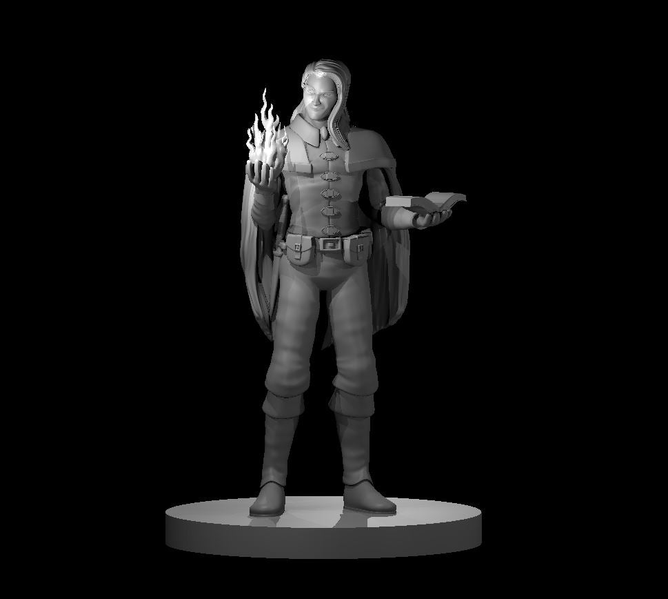 Mage Male miniature model for D&D - Dungeons and Dragons, Pathfinder and Tabletop RPGs