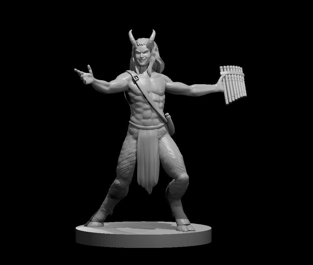 Saytr miniature model for D&D - Dungeons and Dragons, Pathfinder and Tabletop RPGs