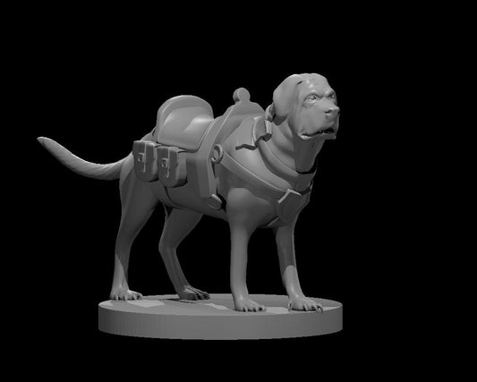 Mastiff mount miniature model for D&D - Dungeons and Dragons, Pathfinder and Tabletop RPGs