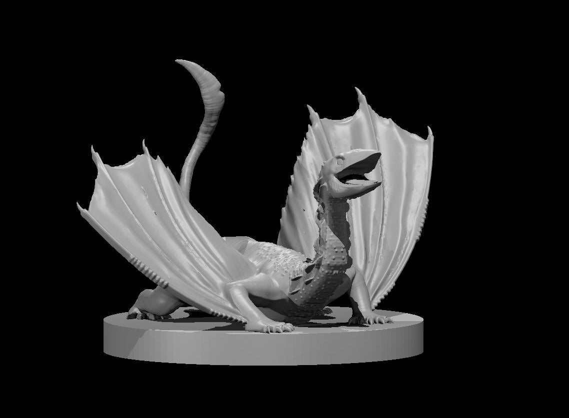 Deep Dragon Wyrmling miniature model for D&D - Dungeons and Dragons, Pathfinder and Tabletop RPGs