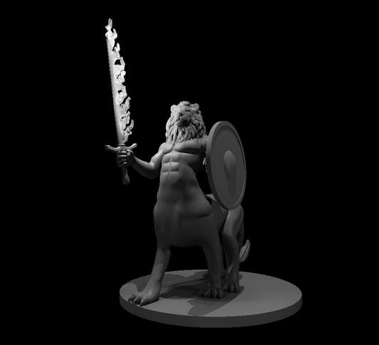 Liontaur miniature model for D&D - Dungeons and Dragons, Pathfinder and Tabletop RPGs