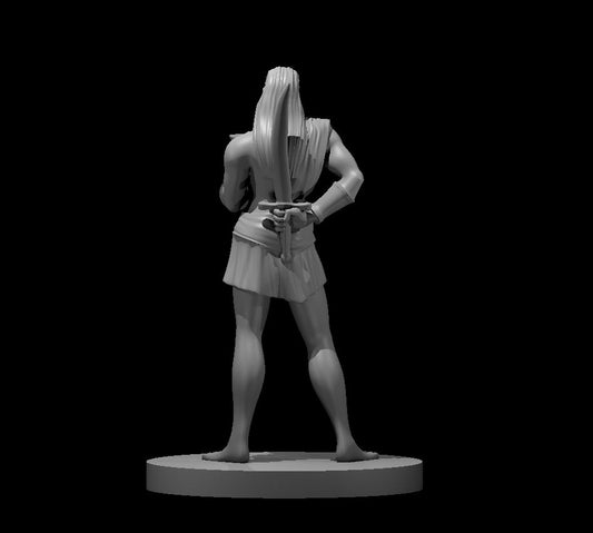 Yuan-Ti Pureblood Male back miniature model for D&D - Dungeons and Dragons, Pathfinder and Tabletop RPGs