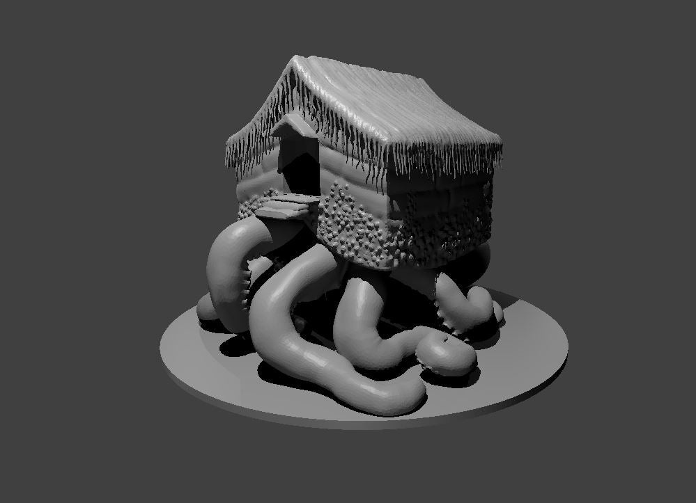 Sea Hag Creeping Hut miniature model for D&D - Dungeons and Dragons, Pathfinder and Tabletop RPGs