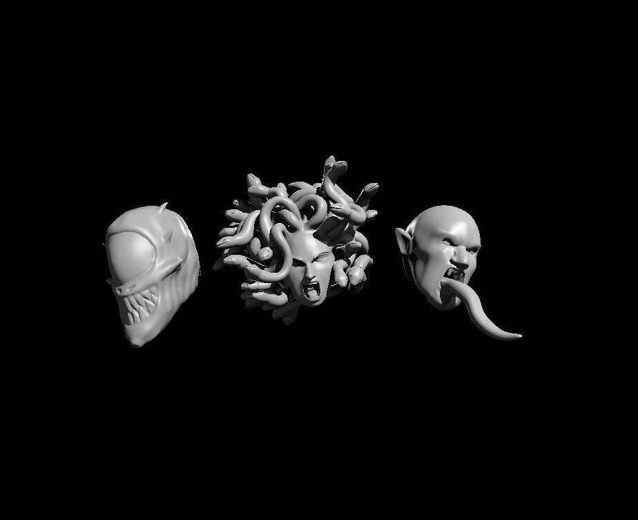 Death's Heads miniature model for D&D - Dungeons and Dragons, Pathfinder and Tabletop RPGs