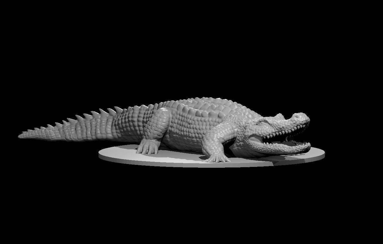 Giant Crocodile miniature model for D&D - Dungeons and Dragons, Pathfinder and Tabletop RPGs