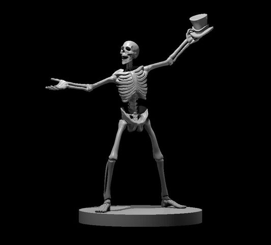 Skeleton Dancing miniature model for D&D - Dungeons and Dragons, Pathfinder and Tabletop RPGs