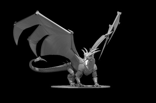 Clockwork Dragon miniature model for D&D - Dungeons and Dragons, Pathfinder and Tabletop RPGs