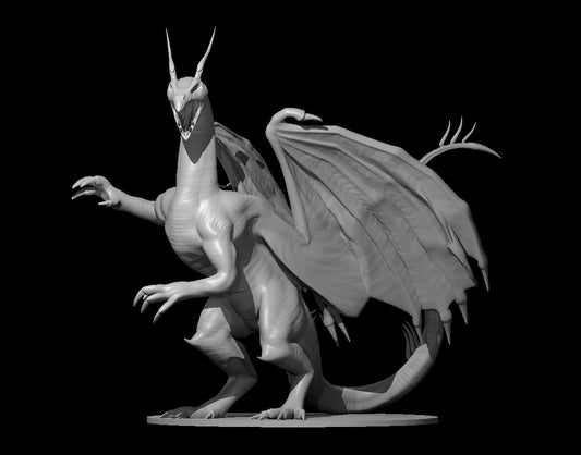 Adult Emerald Dragon miniature model for D&D - Dungeons and Dragons, Pathfinder and Tabletop RPGs