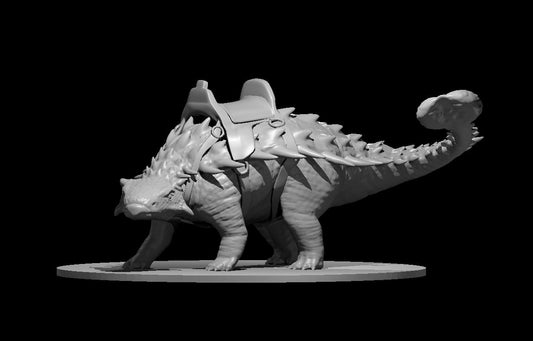 Ankylosaurus Mount miniature model for D&D - Dungeons and Dragons, Pathfinder and Tabletop RPGs