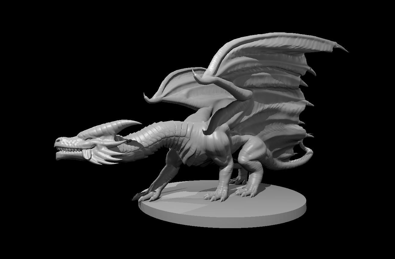 Young Copper Dragon miniature model for D&D - Dungeons and Dragons, Pathfinder and Tabletop RPGs