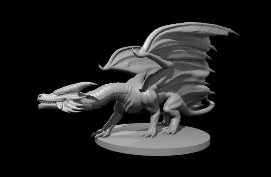 Young Copper Dragon miniature model for D&D - Dungeons and Dragons, Pathfinder and Tabletop RPGs