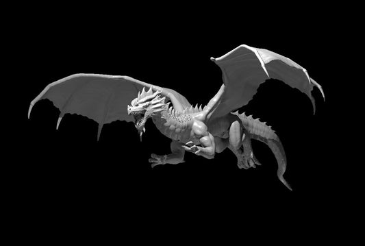 Red Dragon Ancient Flying miniature model for D&D - Dungeons and Dragons, Pathfinder and Tabletop RPGs