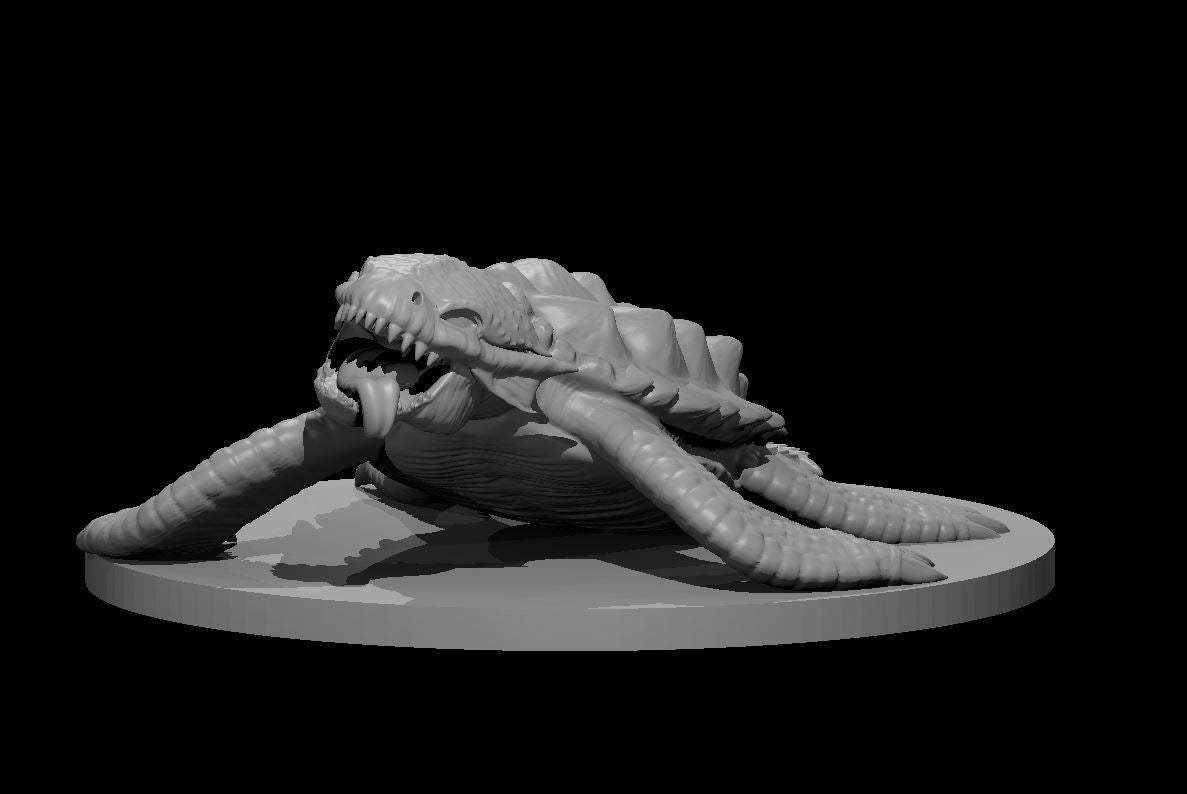 Dragon Turtle Wyrmling miniature model for D&D - Dungeons and Dragons, Pathfinder and Tabletop RPGs